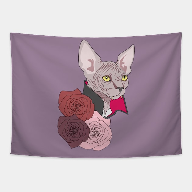 Spooky Sphynx Tapestry by OzzieTheMongrel