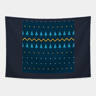 cute christmas tree pattern (christmas tree, christmas pattern, tree pattern and christmas tree) Tapestry