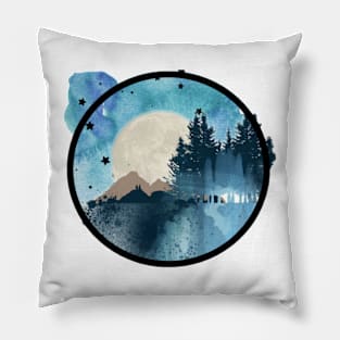 Moon and Mountains Pillow