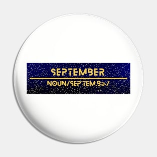 Word September Pin