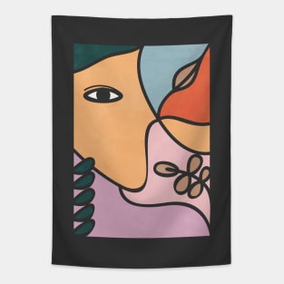 Colorful Woman Botanical 2 Tapestry