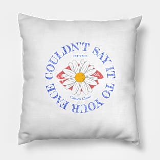 Vintage Retro Lips Flower 2 Pillow