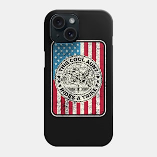 This Cool Aunt Rides a Trike Motorcycle Biker USA Phone Case