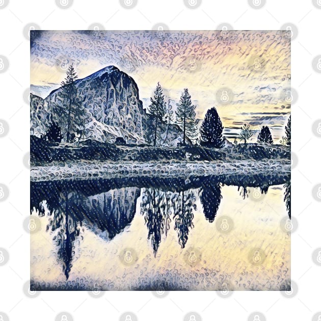 Garden Lake Graphic Art Design | Digital Art | Painting by Graphic World