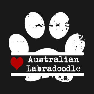 Australian Labradoodle dog paw print T-Shirt