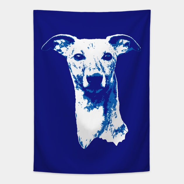 Blue Whippet Tapestry by childofthecorn