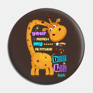 Smiling Giraffe: Reach New Heights Pin