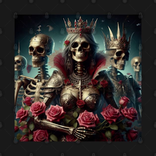 Roses and Skeleton Queen by Fanciful Wonder