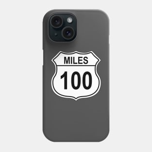 100 Mile US Highway Sign Phone Case