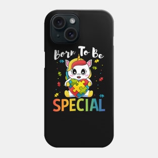 Born To Be Special Unicorn Autism Awareness Phone Case