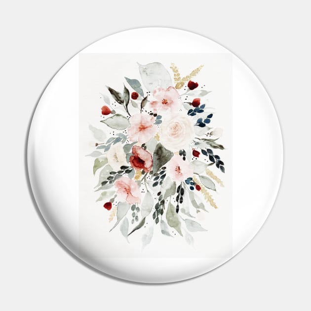 Loose Floral Bouquet Pin by ShealeenLouise