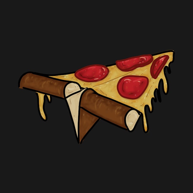 Pizza paper plane by mouriss