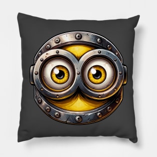 Robotic Vision Quest: Quirky Tee for Comic Con Enthusiasts, Gaming Gurus, and Sci-Fi Style Seekers Pillow