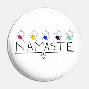 Namaste Hedgehogs Pin