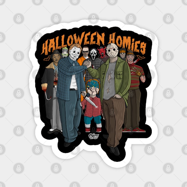 Halloween Homies Magnet by The Art of Sammy Ruiz