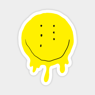 Drippy Six-Eyed Smiley Face Magnet