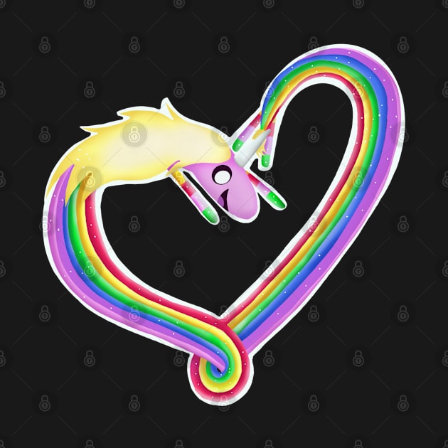 Lady Rainicorn Heart Shape Adventure Time Fan Art by resdesign