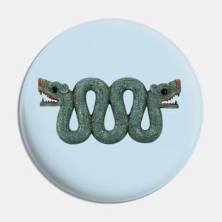 Double Headed Aztec Serpent Pin