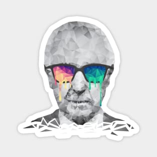 Albert Hofmann - Psychedelic Polygon Crystalised Portrait Magnet