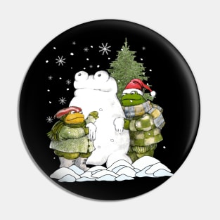 Vintage Frog And Toad Christmas Pin