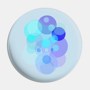 Blue Color Bubbles Design Pin