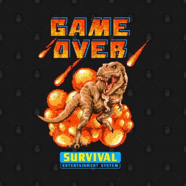 8-Bit Game Over Dinosaur by machmigo