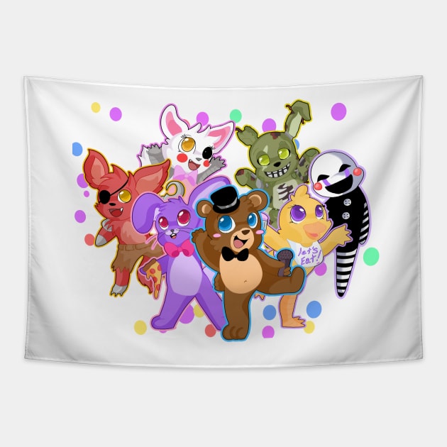 Five Night's at Freddy's Party Tapestry by Sam Sawyer