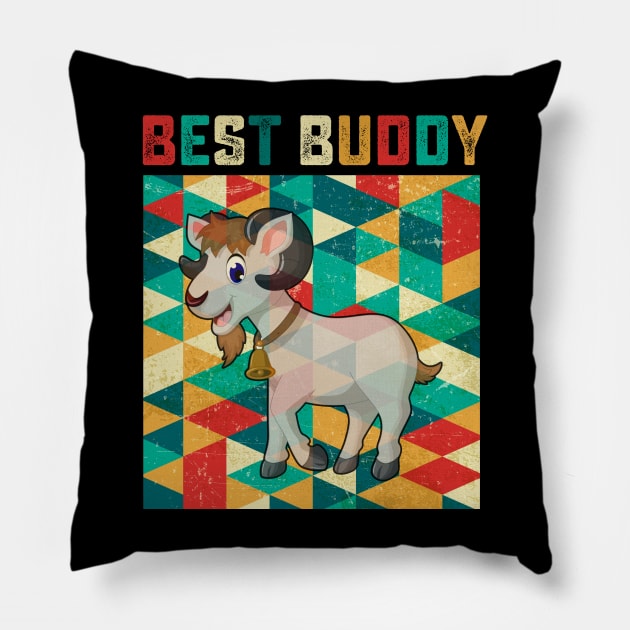 Best Buddy Goat Pillow by danieldamssm