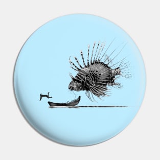 Giant Lionfish Monster Pin