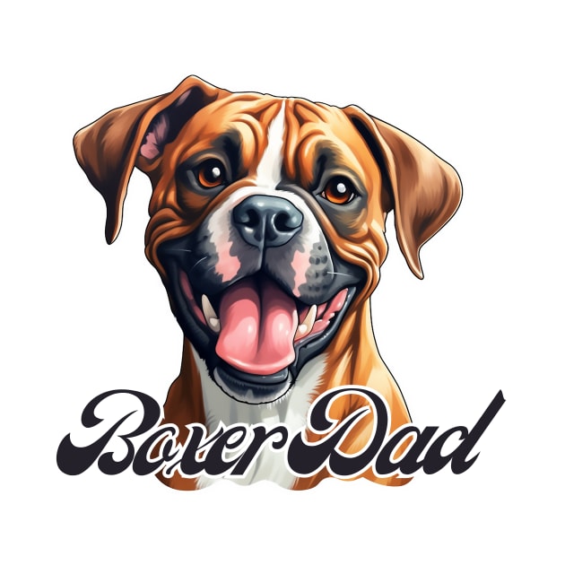 Boxer Dad T-Shirt - Dog Lover Gift, Pet Parent Apparel by Baydream