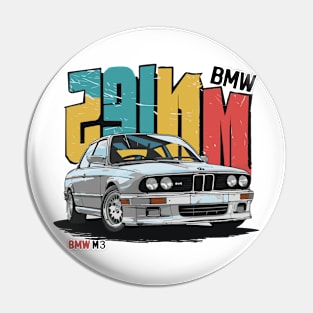 Bmw M3 E30 Vintage Car Pin