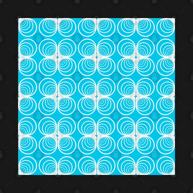 A seamless blue pattern in the form of rings. by ikshvaku