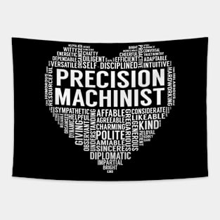 Precision Machinist Heart Tapestry