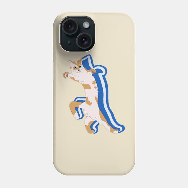 Aegean Cat Greece Flag Colors Phone Case by TrapperWeasel