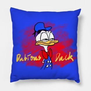 Dubious (Donald) Duck (Red Streaks) Pillow