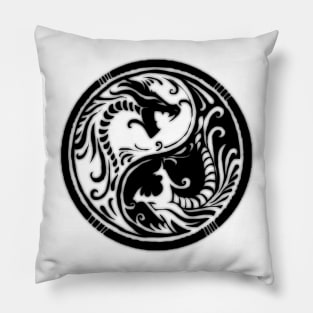 Dragon Yin and Yang Pillow