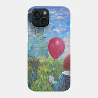 Woman with a Parasol, Clown with a Balloon Phone Case