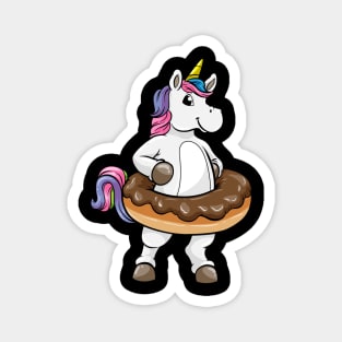 Unicorn with chocolate donat Magnet