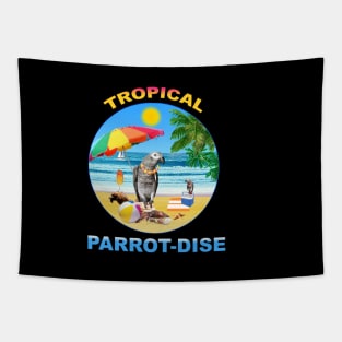 African Grey Timney Parrot Tropical Tapestry