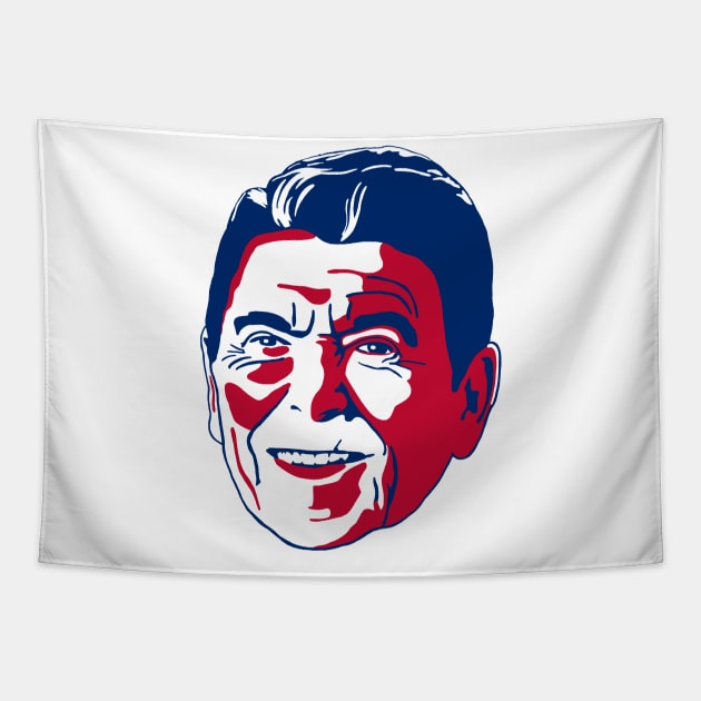 Ronald Reagan Red White and Blue Tapestry by Slabafinety