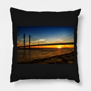 Bridge Sunset at the Indian River Inlet Pillow