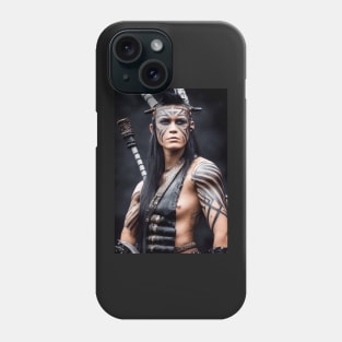 Female barbarian warrior with tribal tattoos Phone Case