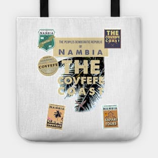 Nambia Coast Fronds and Badges - Nambian charcoal Tote