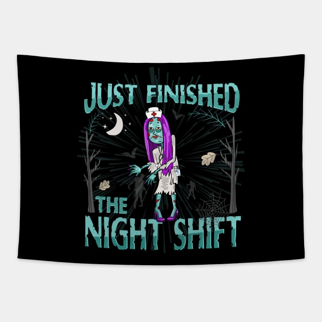 funny halloween nurse Tapestry by Jandjprints