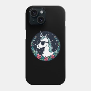 Unicorn Christmas Drawing Phone Case