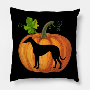 Whippet in pumpkin Pillow