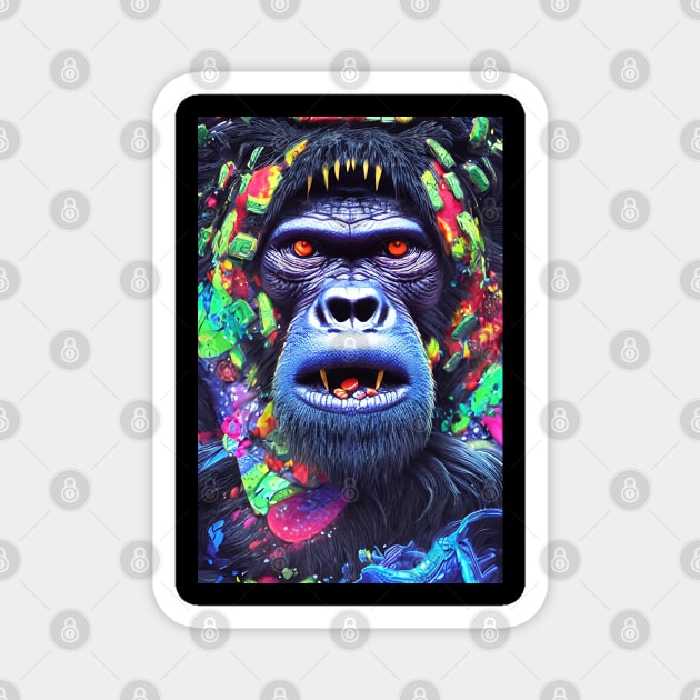 GORILLA RAVE MEDICINE Magnet by EBAN