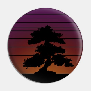 Synth Bonsai Sunset Pin