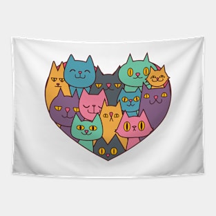 Cats in my heart Tapestry