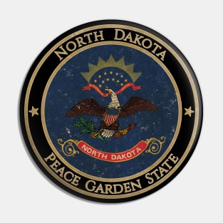 Vintage North Dakota USA United States of America American State Flag Pin